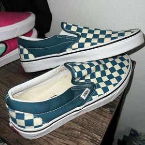 Checkered Vans Slip On